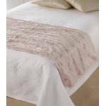 Marilyn Faux Fur Bed Throw Oyster